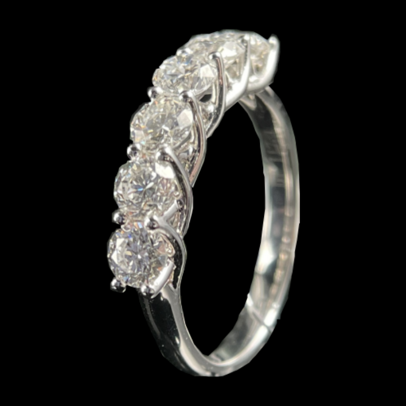 1.3mm V-Constellation Stackable wedding band - Anjali Jewelry